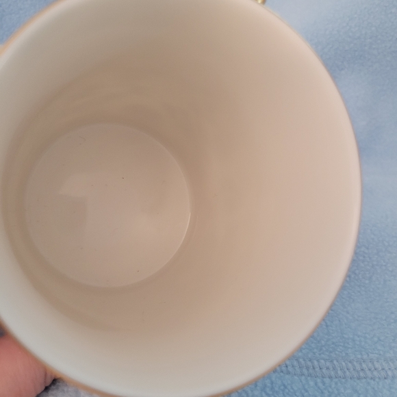 Anthropologie Paper Rifle Co Mistletoe Floral Gold-Handled Mug 4.5" Tall 16oz - Picture 6 of 6